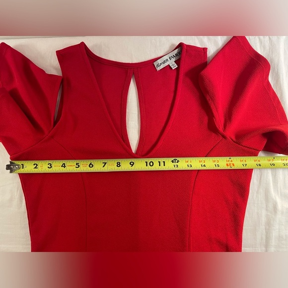 Hot Topic Almost Famous Cold Shoulder Dress Fit & Flare Above Knee Red Size L - Picture 12 of 14